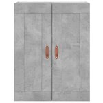 vidaXL Buffet haut Gris béton 69 5x34x180 cm Bois d'ingénierie
