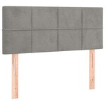 vidaXL Sommier à lattes de lit et matelas gris clair 120x190cm velours