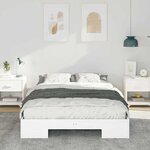 vidaXL Cadre de lit Blanc 120 x 200 cm