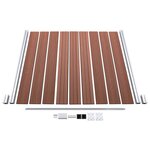 vidaXL Ensemble de clôture WPC 8 Carré + 1 Incliné 1484x186 cm Marron