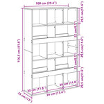 vidaXL Bibliothèque gris béton 100x33x156 5 cm bois d'ingénierie