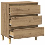 vidaXL Buffet chêne artisanal 60x35x70 cm bois d'ingénierie