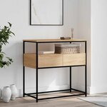 vidaXL Table console chêne sonoma 75x40x75 cm bois d'ingénierie