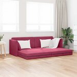 vidaXL Canapé-lit Bordeaux 213 x 76 x 77 cm Velours