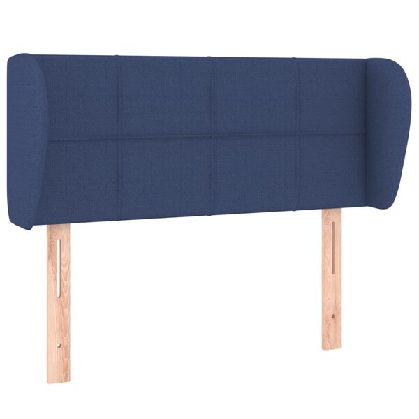 vidaXL Tête de lit avec oreilles Bleu 83x23x78/88 cm Tissu