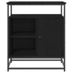 vidaXL Buffet Chêne noir 69 x 35 x 80 cm Bois d'ingénierie
