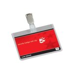 Boîte de 25 badges à pince de sécurité Plastique Blanc 60x90mm 5 ETOILES