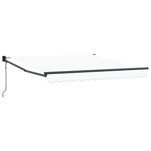 vidaXL Auvent rétractable Blanc 300 x 250 x 165 cm Polyester et métal