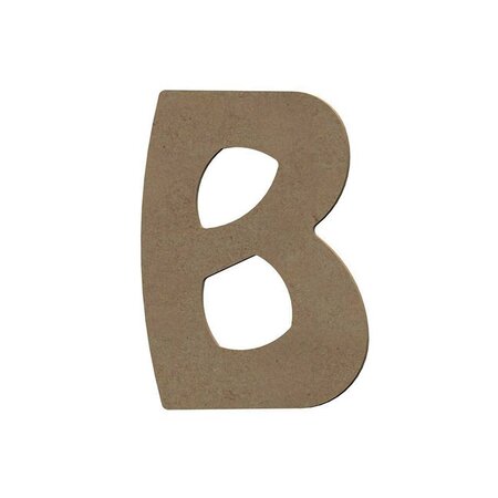 Lettre majuscule B en bois MDF à décorer - 15 cm
