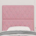 vidaXL Tête de Lit LED avec des lumières à LED Rose 90 cm Velours