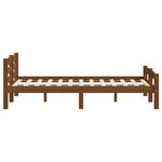 vidaXL Cadre de lit sans matelas marron miel bois pin massif 200x200cm