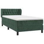 vidaXL Sommier à lattes de lit avec matelas Vert foncé 90x190 cm
