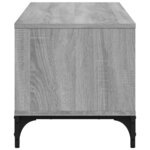 vidaXL Meuble TV sonoma gris bois ingénierie et acier enduit de poudre