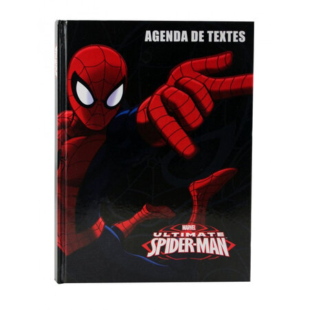 Cahier de texte scolaire - couverture rigide cartonnée - spiderman - 16x21cm