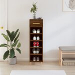 vidaXL Meuble à chaussures chêne marron 30x35x105 cm bois d'ingénierie