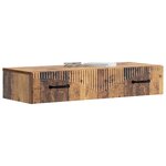 vidaXL Table d'appoint murale 87 5 x 34 5 x 17 cm Bois d'ingénierie