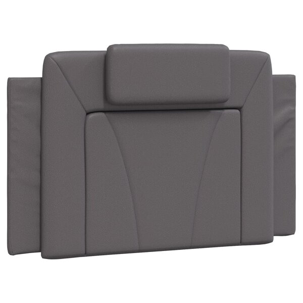 vidaXL Coussin de tête de lit gris 80 cm similicuir