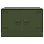 vidaXL Table basse vert olive 67x50x44 cm acier