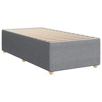 vidaXL Cadre de lit sans matelas gris clair 100x200 cm tissu