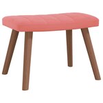 vidaXL Chaise de relaxation avec repose-pied Rose Velours