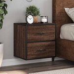vidaXL Tables de chevet murales 2 Pièces chêne marron 40x31x39 5 cm
