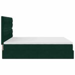 vidaXL Cadre de lit ottoman avec matelas vert foncé 160x200 cm velours