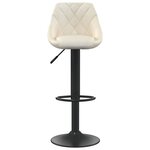 vidaXL Tabourets de bar lot de 2 crème velours