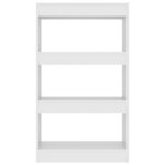 vidaXL Bibliothèque/séparateur de pièce blanc bois d'ingénierie
