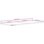 vidaXL Dessus de bureau 150x55x2 5 cm bois massif de hêtre