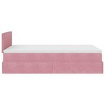 vidaXL Lit ottoman avec matelas rose 120x190 cm velours