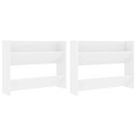 vidaXL Armoires à chaussures murales 2 Pièces Blanc 80x18x60 cm Aggloméré