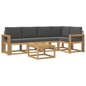 vidaXL Ensemble de canapés d'extérieur 6 Pièces Blanc et anthracite