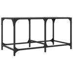 vidaXL Table basse avec dessus en verre noir 78 5x40x40 cm acier
