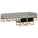 vidaXL Ensemble de canapés d'extérieur 8 Pièces Blanc et gris clair