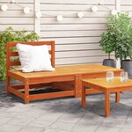 vidaXL Canapé de jardin sans accoudoirs repose-pieds bois pin massif