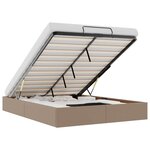 vidaXL Cadre de lit ottoman sans matelas cappuccino 140x190 cm