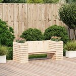 vidaXL Banc avec jardinières 167 5x60x65 cm bois massif de pin