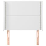 vidaXL Tête de lit avec oreilles Blanc 93x16x118/128 cm Similicuir