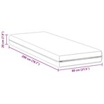 vidaXL Matelas Blanc 80 x 200 cm Ressort ensaché