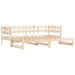vidaXL Lit coulissant sans matelas 2x(80x200) cm Bois massif