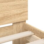 vidaXL Cadre de lit sans matelas avec tête de lit 100x200 cm