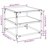 vidaXL Tables basses avec dessus en verre transparent 2 Pièces acier