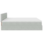 VidaXL Cadre de lit ottoman avec matelas gris clair 160x200 cm velours