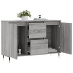 vidaXL Buffet sonoma gris 101 5x35x70 cm bois d'ingénierie