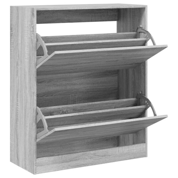 vidaXL Armoire à chaussures sonoma gris 80x34x96 5cm bois d'ingénierie