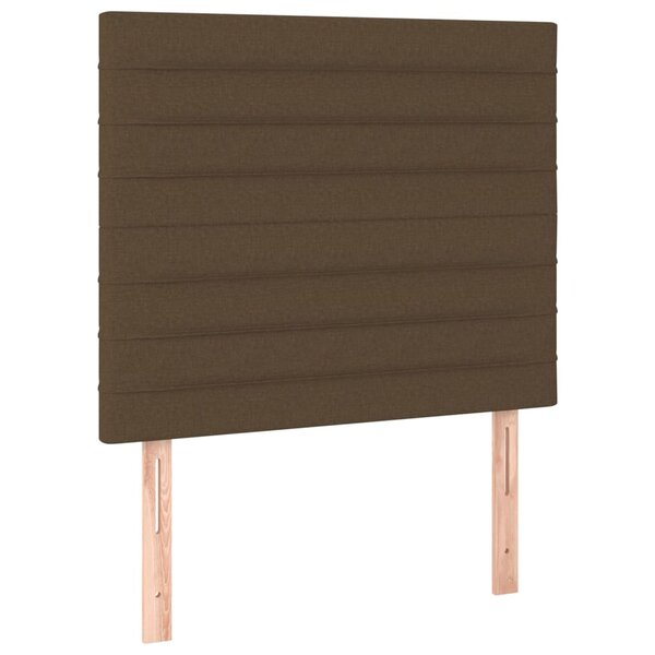 vidaXL Têtes de lit 2 Pièces Marron Foncé 100x5x78/88 cm Tissu