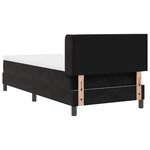 Lit de box spring vidaXL avec matelas Noir 100x200 cm Velours