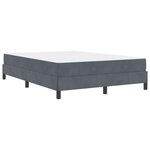 vidaXL Lit à ressorts avec matelas Gris foncé 160 x 210 cm tissu