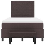 vidaXL Lit à ressorts avec matelas Marron foncé 120 x 190 cm tissu
