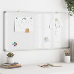 vidaXL Tableau blanc magnétique 60x30x1 7 cm aluminium